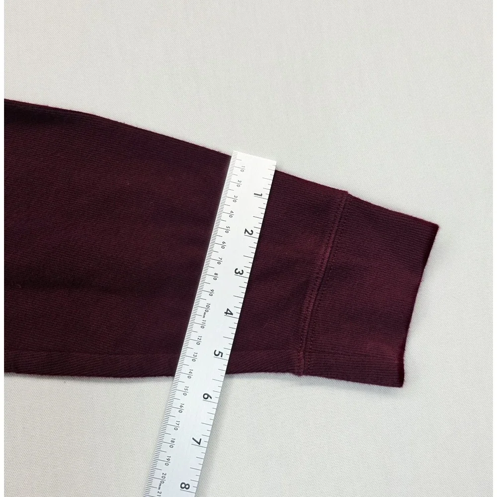 Polo Ralph Lauren Estate Rib‎ Quarter Zip Sweater Men's Large Burgundy Cotton